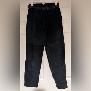 Women’s vintage black suede pants